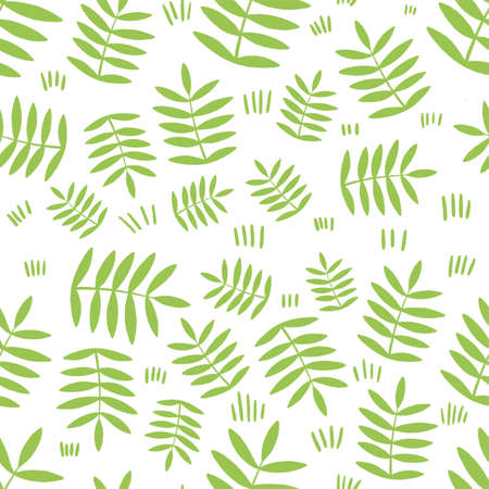 Hand drawn pattern with leaves. Illustration in green tones. Great for decor, textiles, packaging, printing and the internet. Set of leaves in gentle and pastel style. leaves patternの写真素材