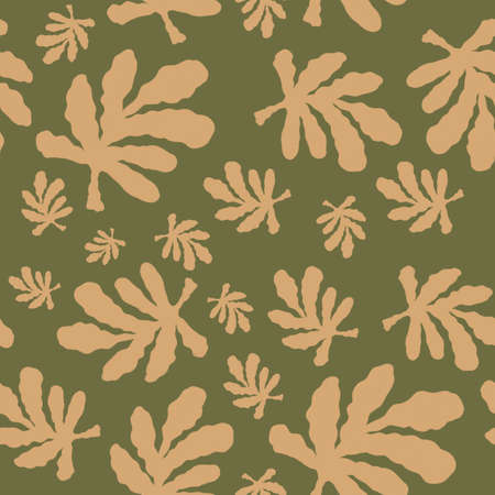 floral pattern. Illustration with little flowers. Print with flowers and leaves for textiles, printing, clothing, packaging, decor and wallpaper. Seamless surfacing designの写真素材