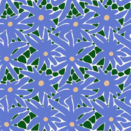 Illustration of modern exotic plants. Creative collage modern floral seamless pattern. Fashion template with flowers and leaves for textiles, printing, clothing, packaging, decor and wallpaper.の写真素材