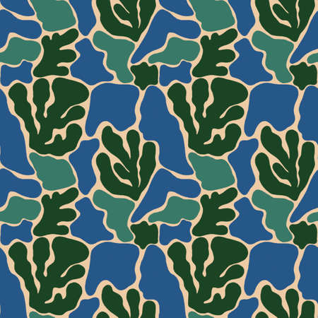 Organic green abstract background in green. Abstract nature backgrounds on green color for textiles, printing, clothing, packaging, decor and wallpaper, stories. Modern organic shapes and lines.の写真素材