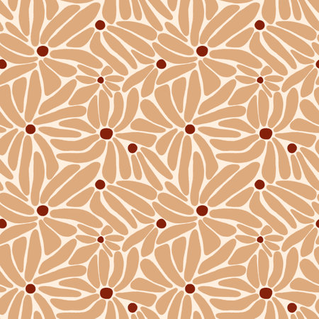 Illustration of modern exotic plants. Creative collage modern floral seamless pattern. Fashion template with flowers and leaves for textiles, printing, clothing, packaging, decor and wallpaper.の写真素材