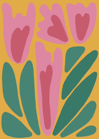 Retro Flower Print, Flower Market Print, Pastel Aesthetic Print, Floral Wall art, Aesthetic Room Decor, Pastel Digital Downloadの写真素材