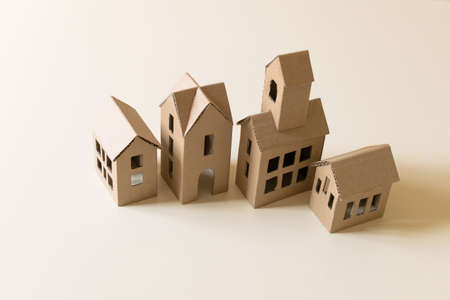 Zero waste Christmas Hand crafted gifts with natural Christmas decorations without plastic. Paper and cardboard craftの写真素材