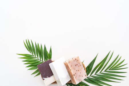 Set of Soap Eco Bag, bamboo toothbrush, natural Eco cosmetics products and tools. Zero waste,...