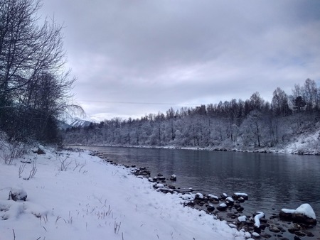 river of snowの写真素材