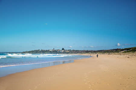 Scenic view on Bendalong beach, NSW Australia, on a sunny winter daの写真素材