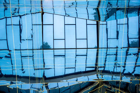 Transparent glass roof abstract geometric background. Modern architecture