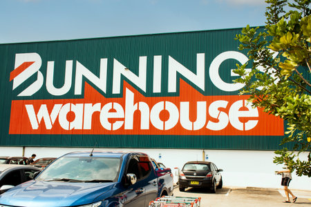 Sydney, Australia - 2020-01-03 Exterior of Bunnings Warehouse. Bunnings is Australia's largest household hardware chain and operates more than 250 stores in Australia and New Zealandのeditorial素材