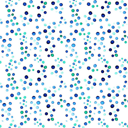 Watercolor dots seamless pattern. Hand painted print design.のイラスト素材