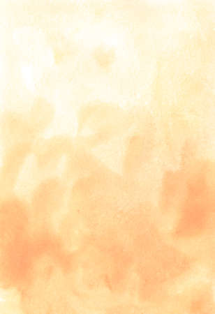 Abstract watercolor background. Gradient with peach color. Light orange wallpaper. Romantic illustrationの写真素材