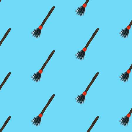 Seamless pattern with witch broom.の写真素材