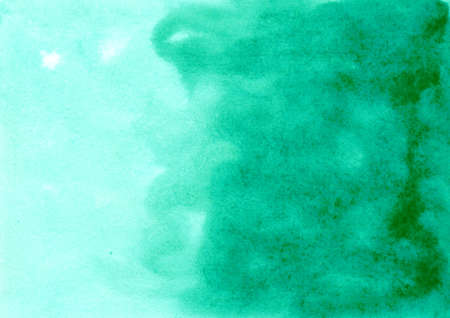 Abstract watercolor background. Aquarelle painted blots. Hand painted art. Gradient with splash texture. Romantic green illustration. Color splashing on paper. Handmade original wallpaperの写真素材