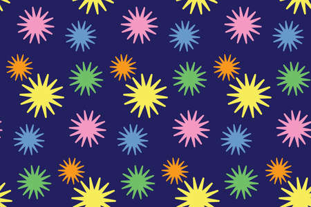 Seamless pattern with stars. Colorful background. Simple creative print for clothes, web, greeting...
