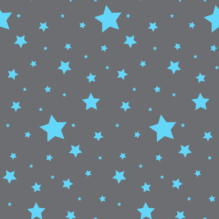Seamless pattern of stars on greyのイラスト素材