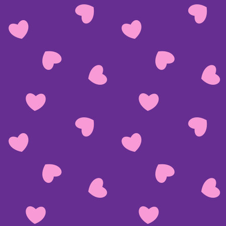 Romantic seamless pattern with pink hearts. Vector illustration. Image for Valentines poster or cover. Repeating, endless design. Print for textiles, fabric, wallpaper, cards, gift wrap and clothes.のイラスト素材