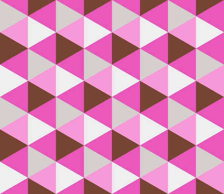 Abstract geometric seamless pattern. Colorful ornamental design with triangles. Retro background. Print for textile, wallpaper, scrapbooking, wrapping paper, web and decoration. Mosaic imitationのイラスト素材