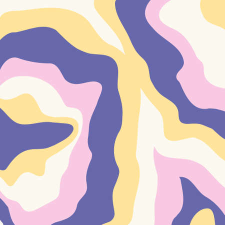Abstract vector background, acrylic fluid art imitation. Pastel colors, liquid paint. Purple, pink and beige. Modern template for banner, design and decor. Abstract geometric shapes composition.のイラスト素材