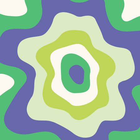 Abstract vector background, acrylic fluid art imitation. Pastel colors, liquid paint. Purple, green and beige. Modern template for banner, design and decor. Abstract geometric shapes composition.のイラスト素材