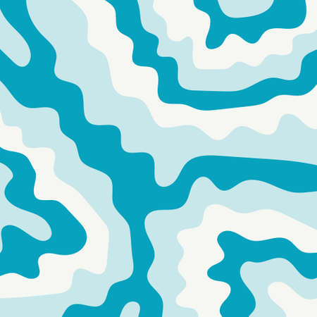 Abstract vector background, acrylic fluid art imitation. Pastel colors, liquid paint. Blue and white colors. Modern template for banner, design and decor. abstract geometric shapes compositionのイラスト素材