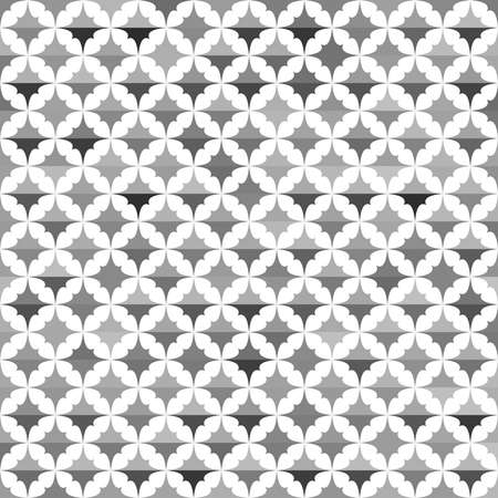 Seamless vector geometric pattern with stars in gray colors.のイラスト素材
