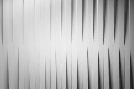 Abstract background with vertical repeating lines of white folded paper stripes with shadows. 3d...