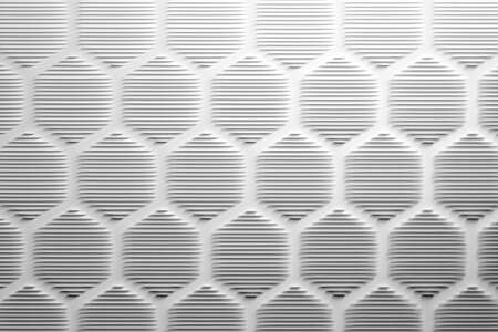 Pattern with large hexagons made of horizontal tubes. 3d illustration.