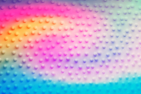 Pattern with simple spheres colored with bright pink blue color gradient. 3d illustration.の写真素材