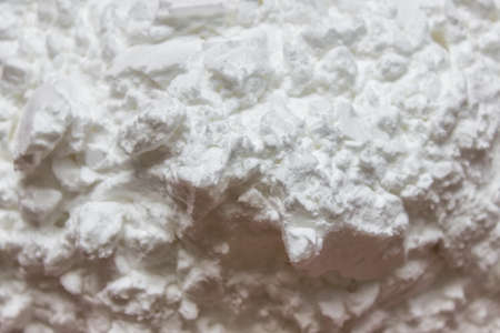 Closeup of cooking white powder starch carbohydrate cooking thickener.の写真素材