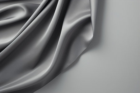 A piece of textured gray fabric is spread out, leaving ample blank space for artistic interpretations and design, Generative AIの素材