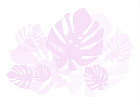 Beautiful tropical jungle floral background with palm leavesのイラスト素材