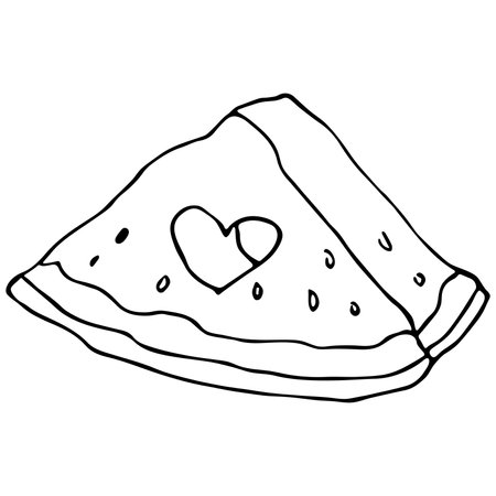 Cute vector watermelon clipart Hand drawn watermelon slice icon Fruit illustrationのイラスト素材