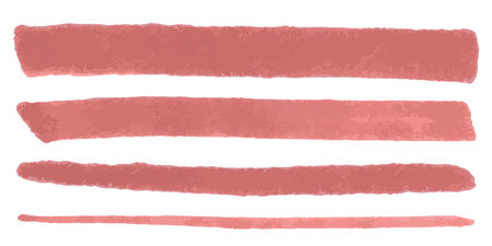 Vector set of colorful brush strokes. Hand painted watercolor, acrylic, marker dabのイラスト素材