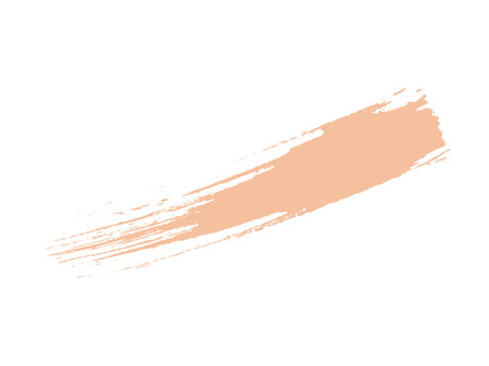 Color of the Year 2024 peach fuzz sample Vector paint brush spot Hand painted trendy color background Ink scribble dab clipartのイラスト素材