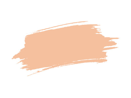 Color of the Year 2024 peach fuzz sample Vector paint brush spot Hand painted trendy color background Ink scribble dab clipartのイラスト素材