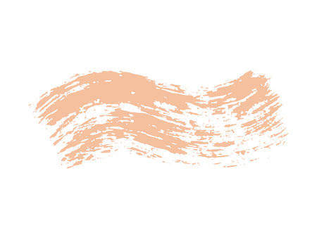 Color of the Year 2024 peach fuzz sample Vector paint brush spot Hand painted trendy color background Ink scribble dab clipartのイラスト素材