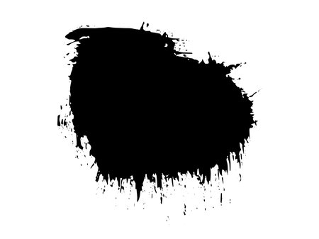Vector paint brush spot Hand painted background Ink scribble dab clipartのイラスト素材
