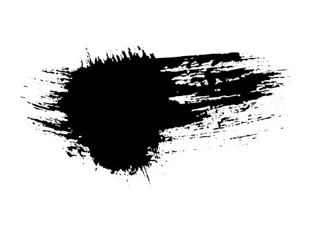 Vector paint brush spot Hand painted background Ink scribble dab clipartのイラスト素材