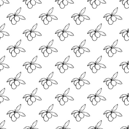 Seamless pattern with olive branches for decorative print, wrapping paper, greeting cards, wallpaper and fabricのイラスト素材
