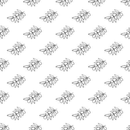 Seamless pattern with olive branches for decorative print, wrapping paper, greeting cards, wallpaper and fabricのイラスト素材