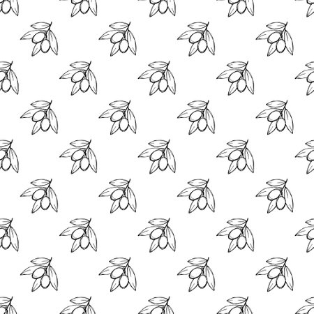 Seamless pattern with olive branches for decorative print, wrapping paper, greeting cards, wallpaper and fabricのイラスト素材
