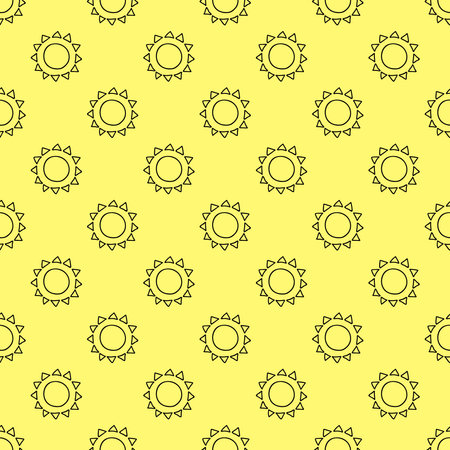 Seamless pattern with sun doodle for decorative print, wrapping paper, greeting cards, wallpaper and...