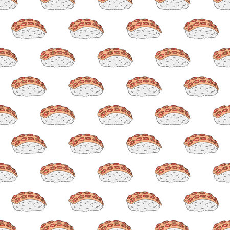 Seamless pattern with sushi for decorative print, wrapping paper, menu, wallpaper and fabricのイラスト素材