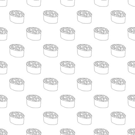 Seamless pattern with sushi for decorative print, wrapping paper, menu, wallpaper and fabricのイラスト素材