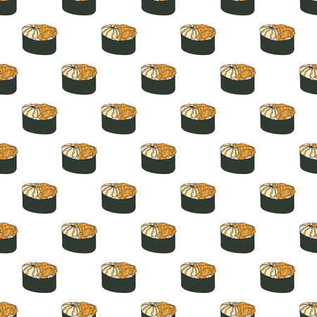 Seamless pattern with sushi for decorative print, wrapping paper, menu, wallpaper and fabricのイラスト素材
