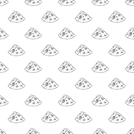 Seamless pattern with cheese doodle for decorative print, wrapping paper, greeting cards, wallpaper and fabricのイラスト素材
