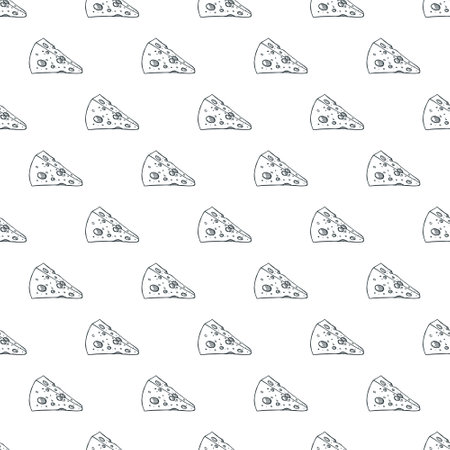 Seamless pattern with cheese doodle for decorative print, wrapping paper, greeting cards, wallpaper and fabricのイラスト素材