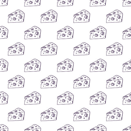 Seamless pattern with cheese doodle for decorative print, wrapping paper, greeting cards, wallpaper and fabricのイラスト素材