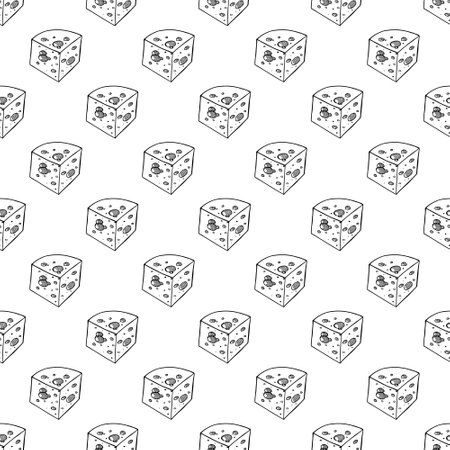 Seamless pattern with cheese doodle for decorative print, wrapping paper, greeting cards, wallpaper and fabricのイラスト素材