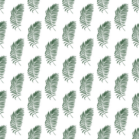 Seamless pattern with tropical leaves doodle for decorative print, wrapping paper, greeting cards, wallpaper and fabricのイラスト素材