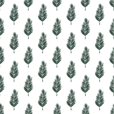 Seamless pattern with tropical leaves doodle for decorative print, wrapping paper, greeting cards, wallpaper and fabricのイラスト素材